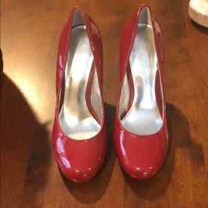 Cute Jessica Simpson red heels